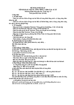 Bài 29: Công thức cộng xác suất | Giáo án Toán 11 Kết nối tri thức