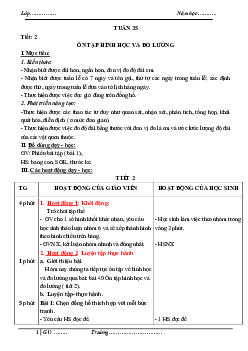 Bài 35 | Giáo án học kì 2 | Toán 1| Kết nối tri thức với cuộc sống