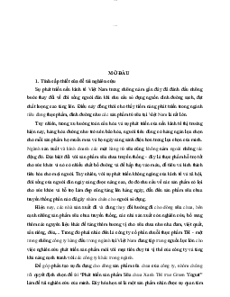Đề án "Xây dựng kế hoạch phát triển sản phẩm mới"