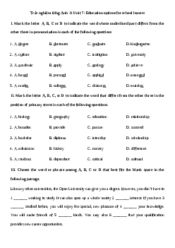 Giải Trắc nghiệm tiếng Anh 11 Unit 7 | Global Success