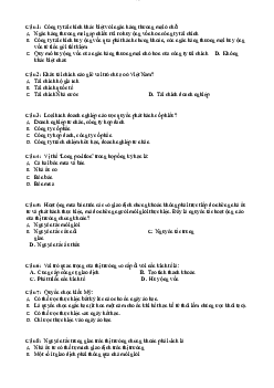 Bộ câu hỏi trắc nghiệm ôn tập Nguyên lý Marketing