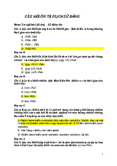 Câu hỏi ôn tập môn Lịch Sử Đảng Cộng Sản Việt Nam | Trường Đại học Kinh doanh và Công nghệ Hà Nội