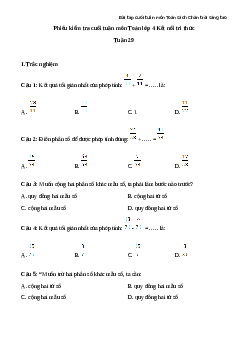Bài tập cuối tuần Toán lớp 4 Kết nối tri thức - Tuần 29 (Nâng cao)