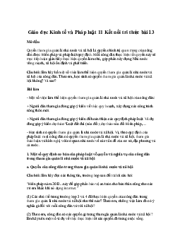 Giải Giáo dục Kinh tế và Pháp luật 11 Bài 13 | Kết nối tri thức