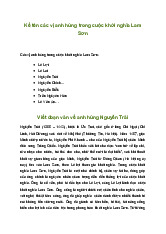 Viết đoạn văn ngắn kể về người anh hùng trong cuộc khởi nghĩa Lam Sơn | Ngữ văn 7