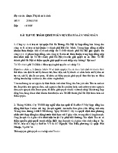 BÀI TẬP VỀ THẨM QUYỀN DÂN SỰ CỦA TÒA ÁN NHÂN DÂN