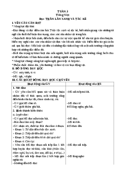 Giáo án Tiếng Việt lớp 4 Tuần 3 | Kết nối tri thức