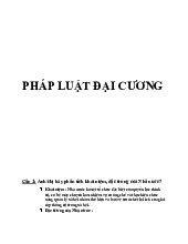 Đề cương ôn tập môn Pháp luật đại cương | Đại học Nội Vụ Hà Nội