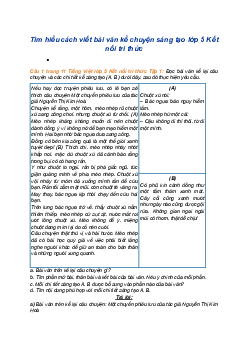 Giải SGK Tiếng Việt 5 trang 11 Bài 1: Tìm hiểu cách viết bài văn kể chuyện sáng tạo - Kết nối tri thức (Tập 1)