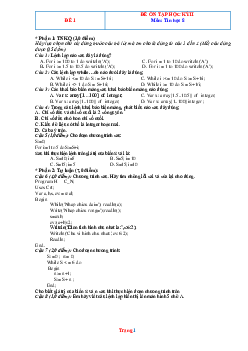 Đề Thi Học Kì 2 môn Tin Học 8 có đáp án và lời giải