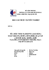 Báo cáo thực tập tốt nghiệp: Tổ chức giao hàng xuất khẩu FCL | Môn Kinh doanh xuất nhập khẩu - Trường Cao đẳng Kinh tế Đối ngoại