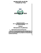 Kiến thức cơ bản về cấu trúc sinh học tế bào và phân loại sinh vật