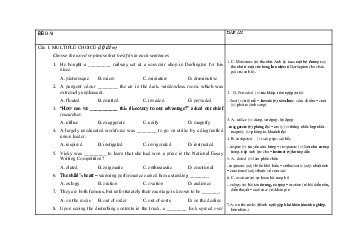 Top 93 Lexico and Grammar tests - luyện thi Chuyên Anh (có đáp án + giải thích)