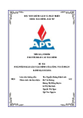 Phân tích báo cáo tài chính của công ty cổ phần bánh kẹo Hải Hà | Môn Báo cáo tài chính - Học viện Chính sách và Phát triển