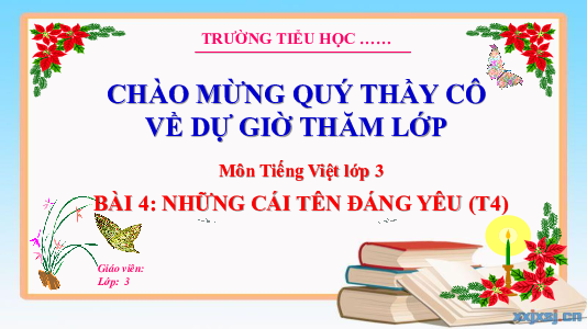 Bài 4: Những cái tên đáng yêu (Tiết 4) | Bài giảng PowerPoint Tiếng Việt 3 | Kết nối tri thức