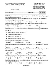 Đề cuối kì 2 Toán 10 năm 2024 – 2025 trường THPT chuyên Vị Thanh – Hậu Giang
