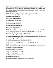Giáo trình Tâm lý học đại cương: Bài tập về các ion và phản ứng hóa học môn Tâm lý học đại cương | Trường Đại học sư phạm Hà Nội