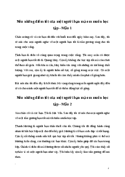 Văn mẫu Nêu những điểm tốt của một người bạn mà em muốn học tập (3 mẫu) | Kết nối tri thức