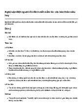 Nghị luận Một người đã đánh mất niềm tin vào bản thân siêu hay | Ngữ văn 10