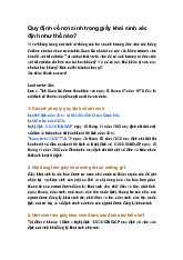 Quy định về nơi sinh trong giấy khai sinh xác định như thế nào?