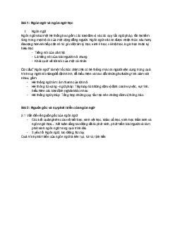 Tài liệu về Dẫn luận ngôn ngữ