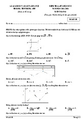 Đề giữa học kỳ 1 Toán 12 năm 2024 – 2025 trường THPT Đông Anh – Hà Nội