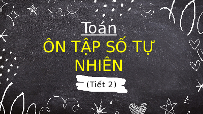Giáo án điện tử Toán 4 Tiết 2 Chân trời sáng tạo: Ôn tập số tự nhiên