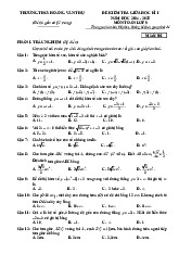 Đề giữa kỳ 1 Toán 9 năm 2024 – 2025 trường THCS Hoàng Văn Thụ – Bắc Giang
