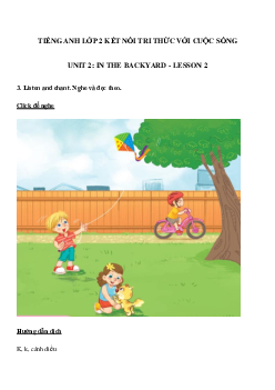 Unit 2 In the backyard Lesson 2 trang 10 | Tiếng Anh 2 Global Success