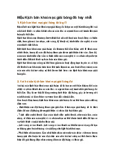 Mẫu Kịch bản khai mạc giải bóng đá hay nhất