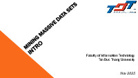 Bài giảng Mining massive data sets intro môn Công nghệ thông tin | Trường Đại học Tôn Đức Thắng