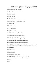 Đề thi giữa học kỳ 1 môn Công nghệ lớp 8 năm học 2024 - 2025 | Bộ sách Kết nối tri thức