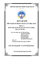 Đại hội đại biểu toàn quốc lần thứ XI Đảng Cộng sản Việt Nam | Bài tập lớn môn Lịch sử đảng cộng sản Việt Nam