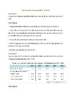 Giải Địa lí 11 Bài 30: Vị trí địa lí, điều kiện tự nhiên dân cư và xã hội Cộng hòa Nam Phi | Kết nối tri thức