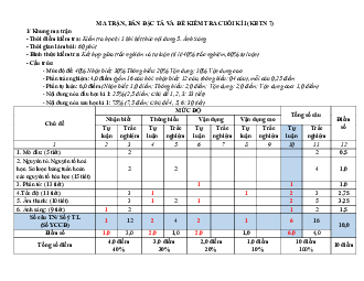 Đề thi học kì 1 môn Khoa học tự nhiên 7 năm 2023 - 2024 sách Kết nối tri thức với cuộc sống - Đề 3
