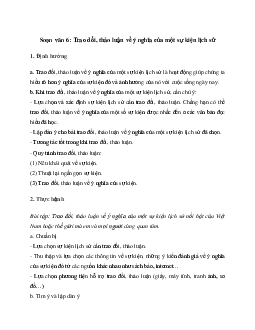 Soạn bài Trao đổi, thảo luận về ý nghĩa của một sự kiện lịch sử - Cánh Diều 6