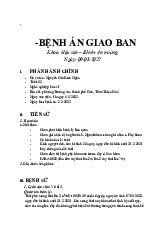 Bệnh án giao ban - Khoa hậu sản, Bệnh viện trường Đại học Y Dược Huế