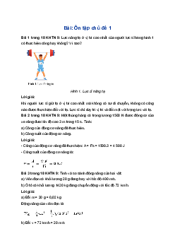 Giải Khoa học tự nhiên 9 Cánh diều Ôn tập chủ đề 1