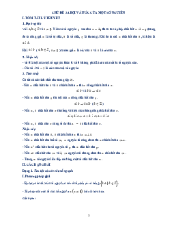 Tài liệu dạy thêm – học thêm chuyên đề bội và ước của một số nguyên