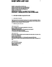 NHẬP MÔN LUẬT HỌC - Những vấn đề cơ bản về Nhà nước (NHAT-123)