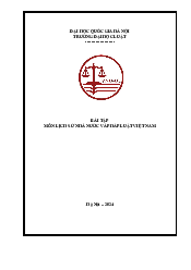 Bài tập Lịch sử Nhà nước và Pháp Luật | Trường Đại học Luật, Đại học Quốc gia Hà Nội