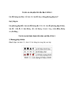 Giải Địa lí 10 Bài 1: Một số phương pháp biểu hiện các đối tượng địa lí trên bản đồ | Chân trời sáng tạo