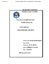 Báo cáo Bảo Tàng Lịch Sử TP.HCM: Văn Hiến Việt Nam  môn Văn hiến Việt Nam| Trường Đại học Văn Hiến