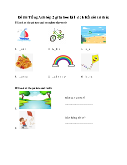 Đề thi giữa học kì 1 môn Tiếng Anh 2 năm 2023 - 2024 sách Kết nối tri thức với cuộc sống