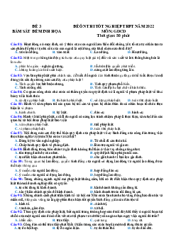 Đề thi thử THPT Quốc gia 2022 môn GDCD bám sát đề minh họa - Đề 3