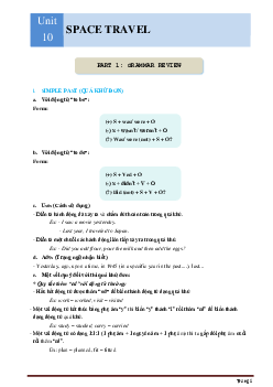 Bài Tập Tiếng Anh 9 Mới Bài 10: Space Travel (có lời giải)