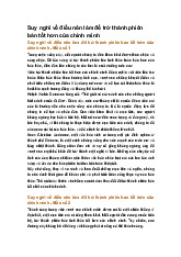 Suy nghĩ về điều nên làm để trở thành phiên bản tốt hơn của chính mình