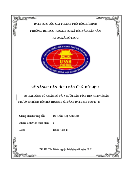 KỸ NĂNG PHÂN TÍCH VÀ XỬ LÝ DỮ LIỆU | Phương pháp nghiên cứu khóa học | Đại học Khoa học Xã hội và Nhân văn, Đại học Quốc gia Thành phố HCM