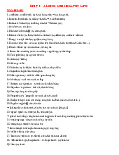 Tiếng Anh 11 Global Success UNIT 1: A Long and Healthy Life - HS