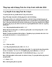 Tổng hợp một số dạng Toán tìm X lớp 6 mới nhất năm 2024